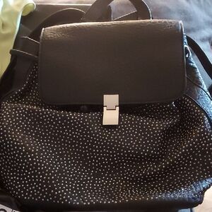 Elegant Black and Silver Women's Backpack